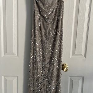 Spectacular silver beaded gown